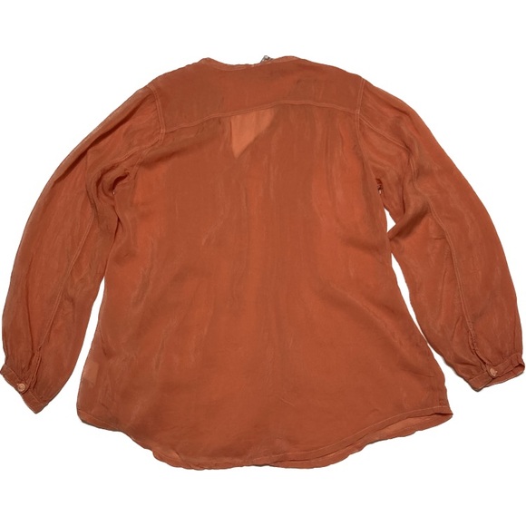 Johnny Was Pandora Long Sleeve Tunic Blouse Peasant Tangerine Orange Size Medium - Picture 10 of 10